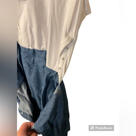 COPY - VERONICA BEARD NWT Clayton Jersey Self-tie Shirt Waist Mini Dress Size M - Picture 8 of 9